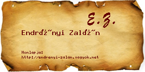 Endrényi Zalán névjegykártya